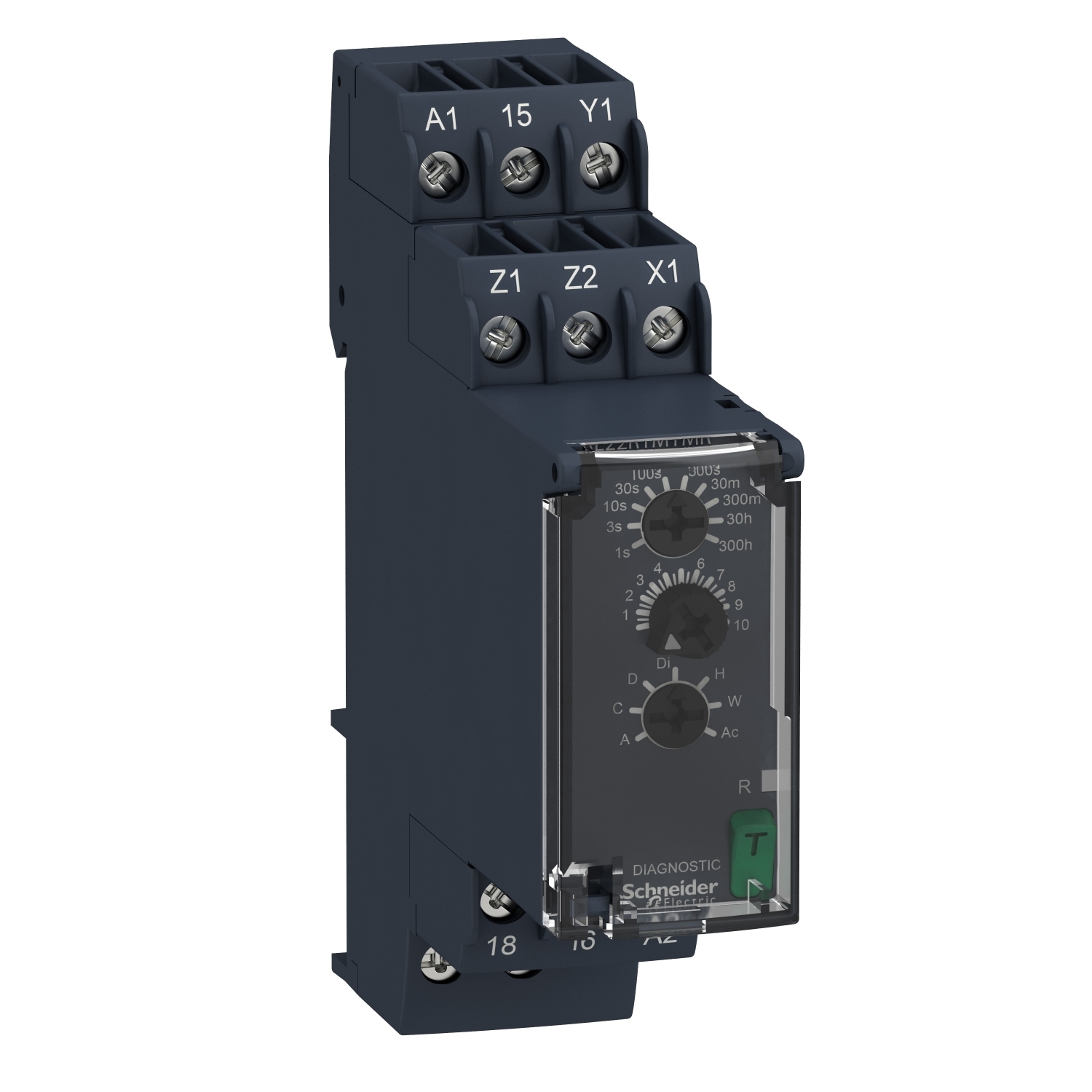 multifunction relay, Harmony Timer Relays, 8A, 1 CO, 0.05s?300h, symmetrical flashing, 24...240V AC DC