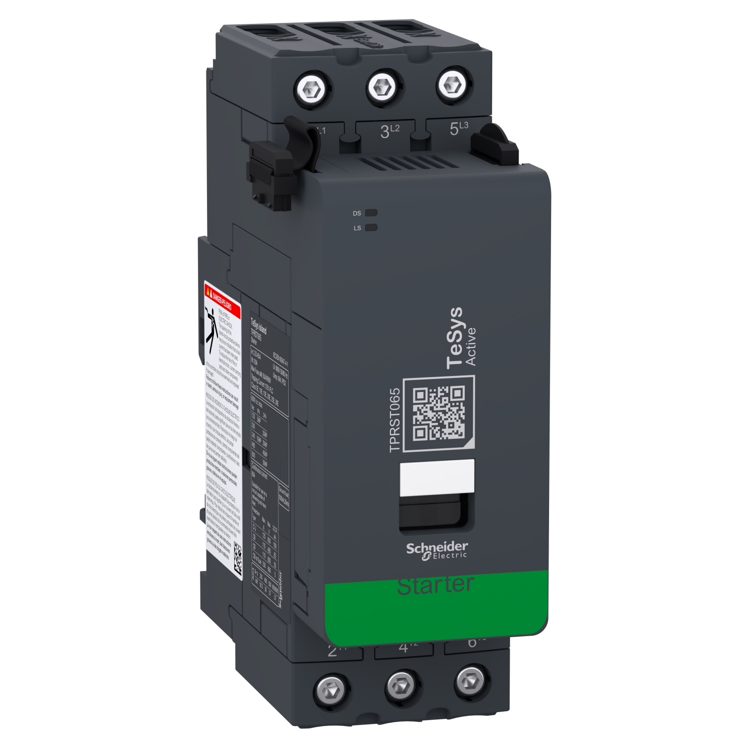 Motor starter, TeSys island, 80A at AC-1, 65A at AC-3, 30kW, 40hp, DOL type