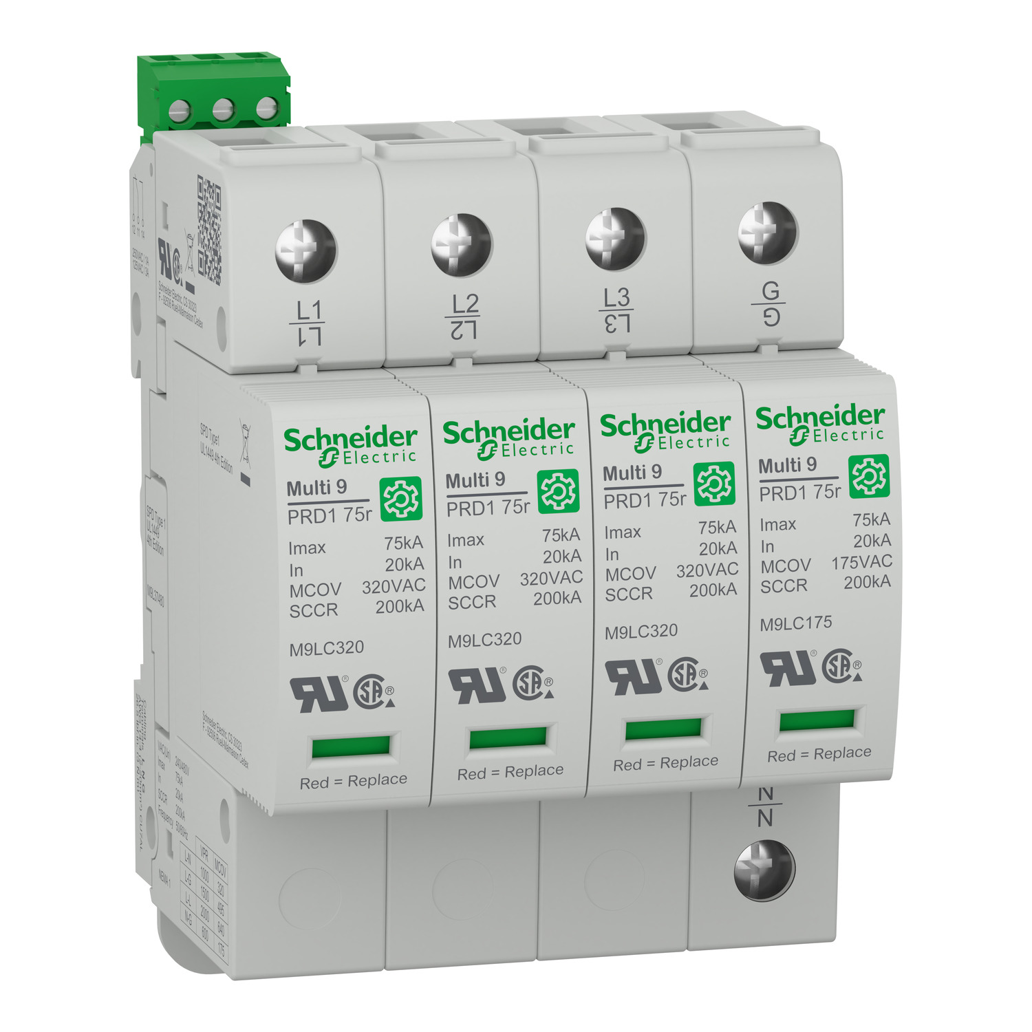 surge arrester, Multi9 PRD1 75r, 4P, 277/480 V