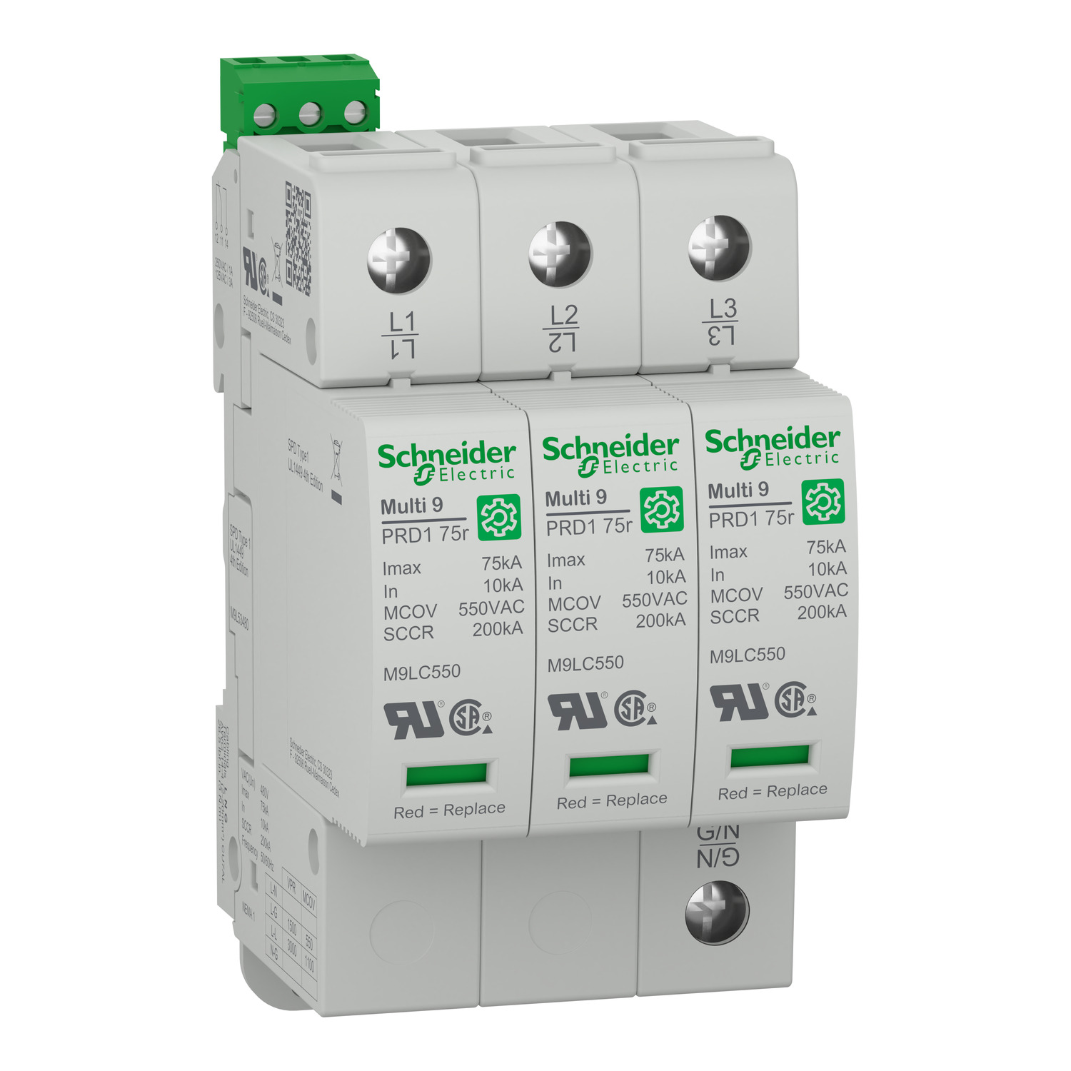 surge arrester, Multi9 PRD1 75r, 3P, 480 V