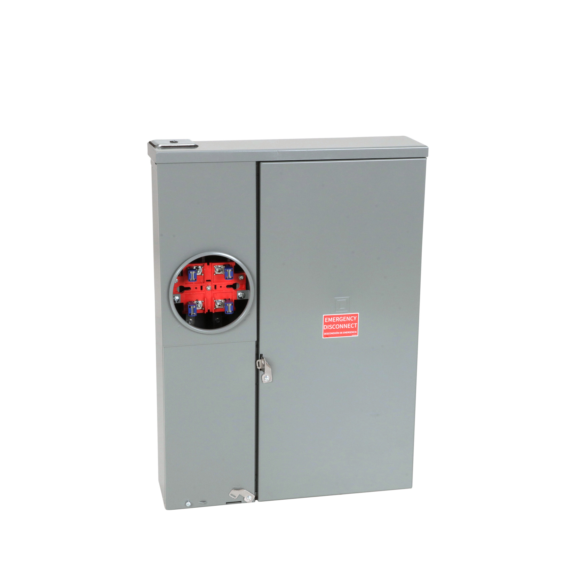 All in one, Homeline, CSED, ringed socket, 100A, surface mount, 20 spaces, 40 circuits, 22kA SCCR, no bypass, solar ready