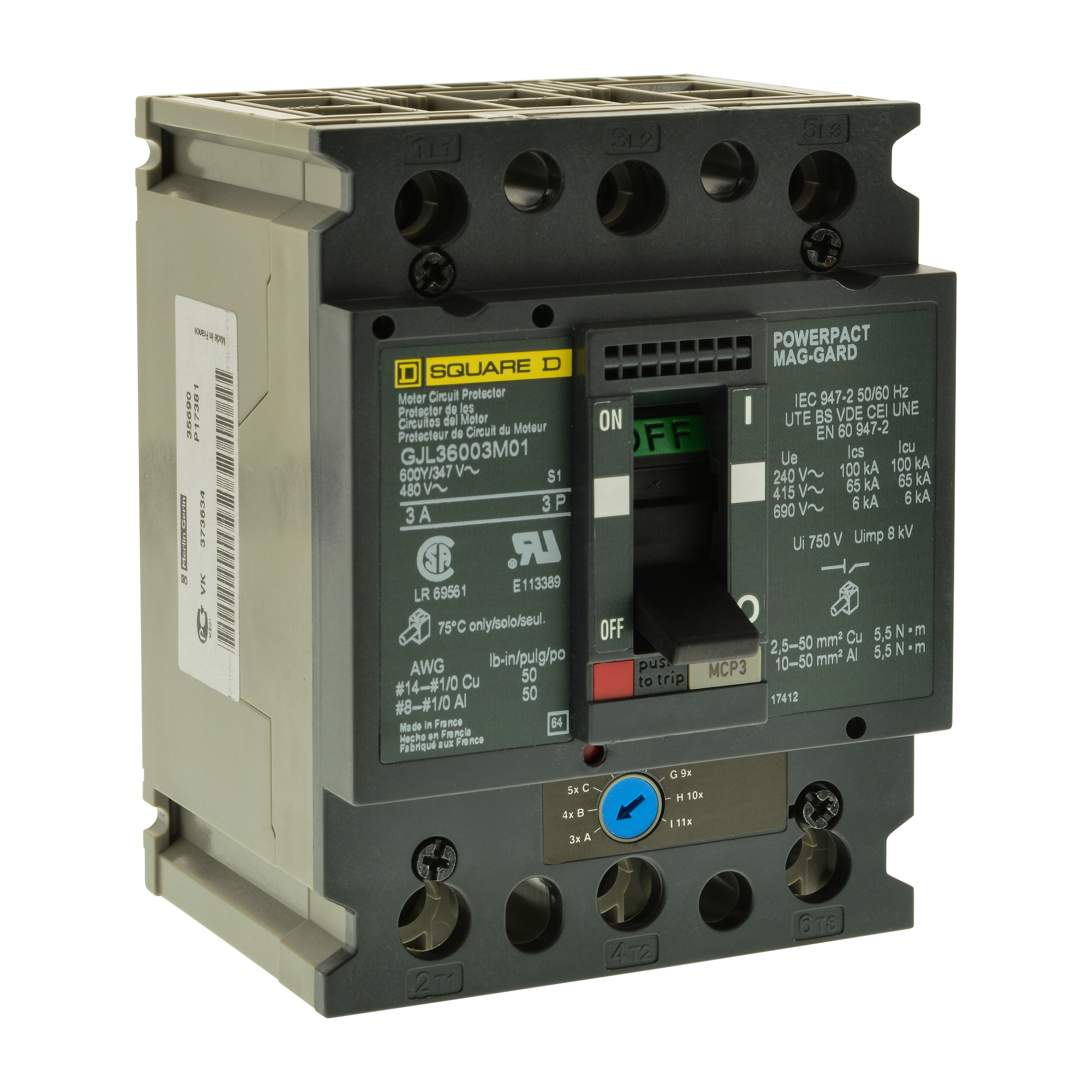 MOTOR CIRCUIT PROTECTOR 600Y/347V 75A