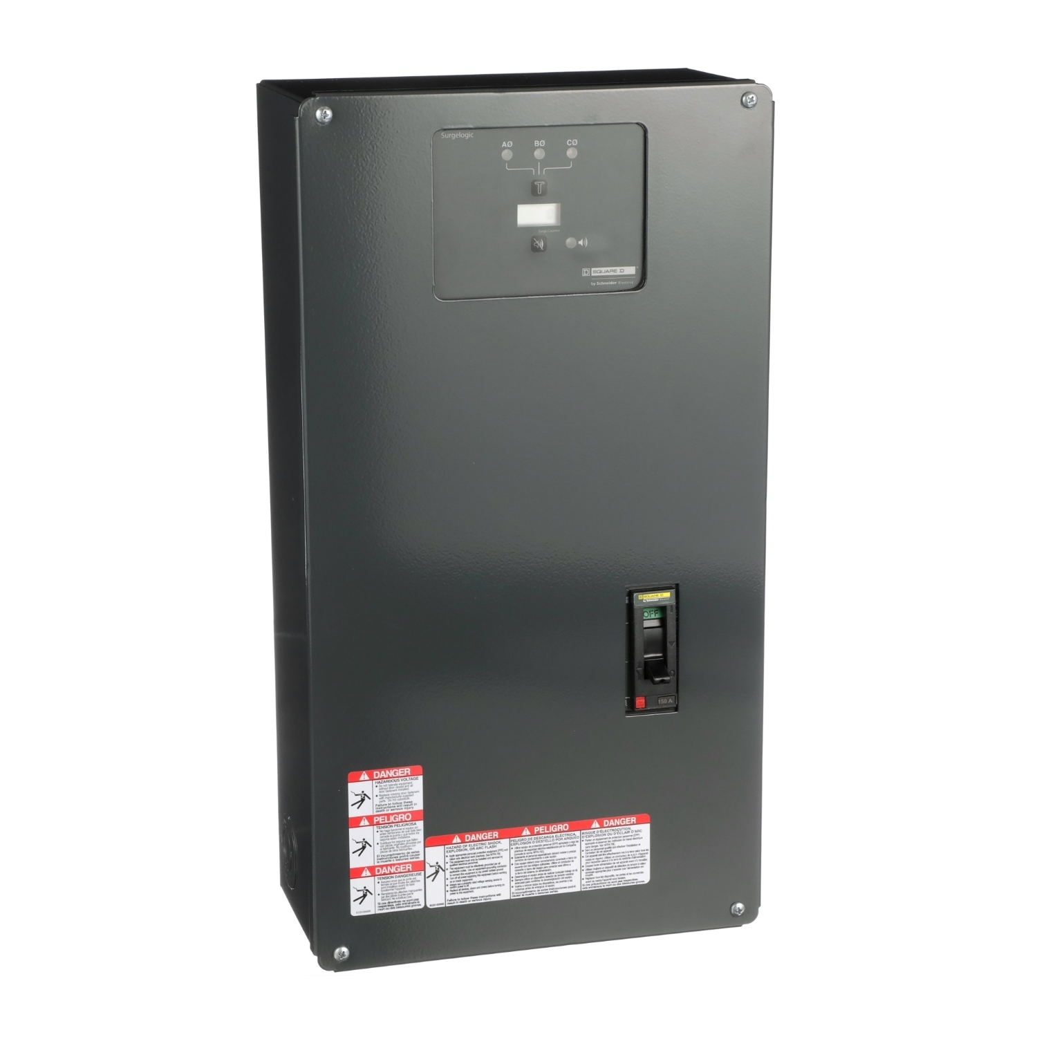 Surge protection device, Surgelogic, 160kA, 480Y/277 VAC, 3 phase, 4 wire, NEMA 1, disconnect switch