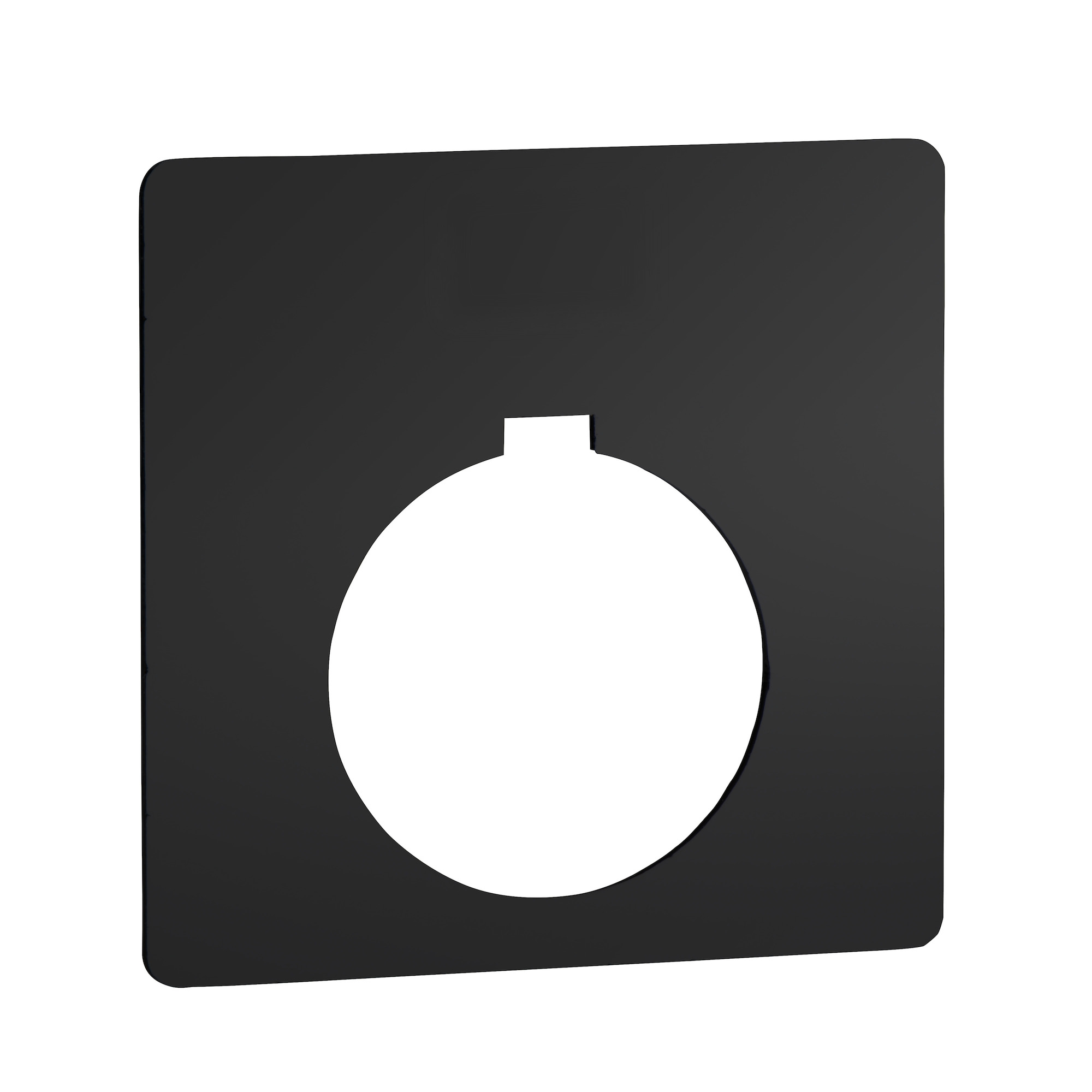 Harmony 9001K, Harmony 9001SK, blank legend, 30mm, plastic, black with white letters, 63,5mm square