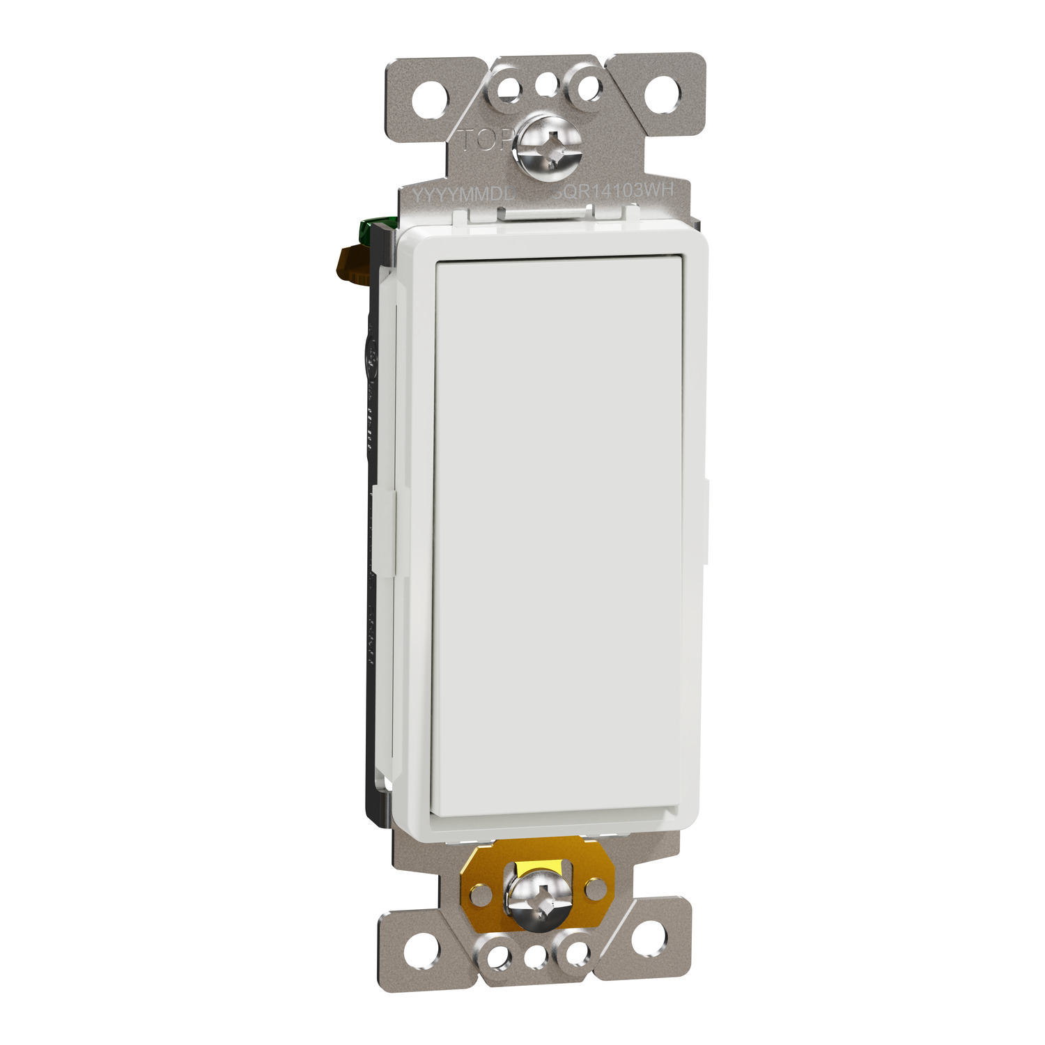Switch, X Series, 15A, single pole, 1 way, white, 30 pcs
