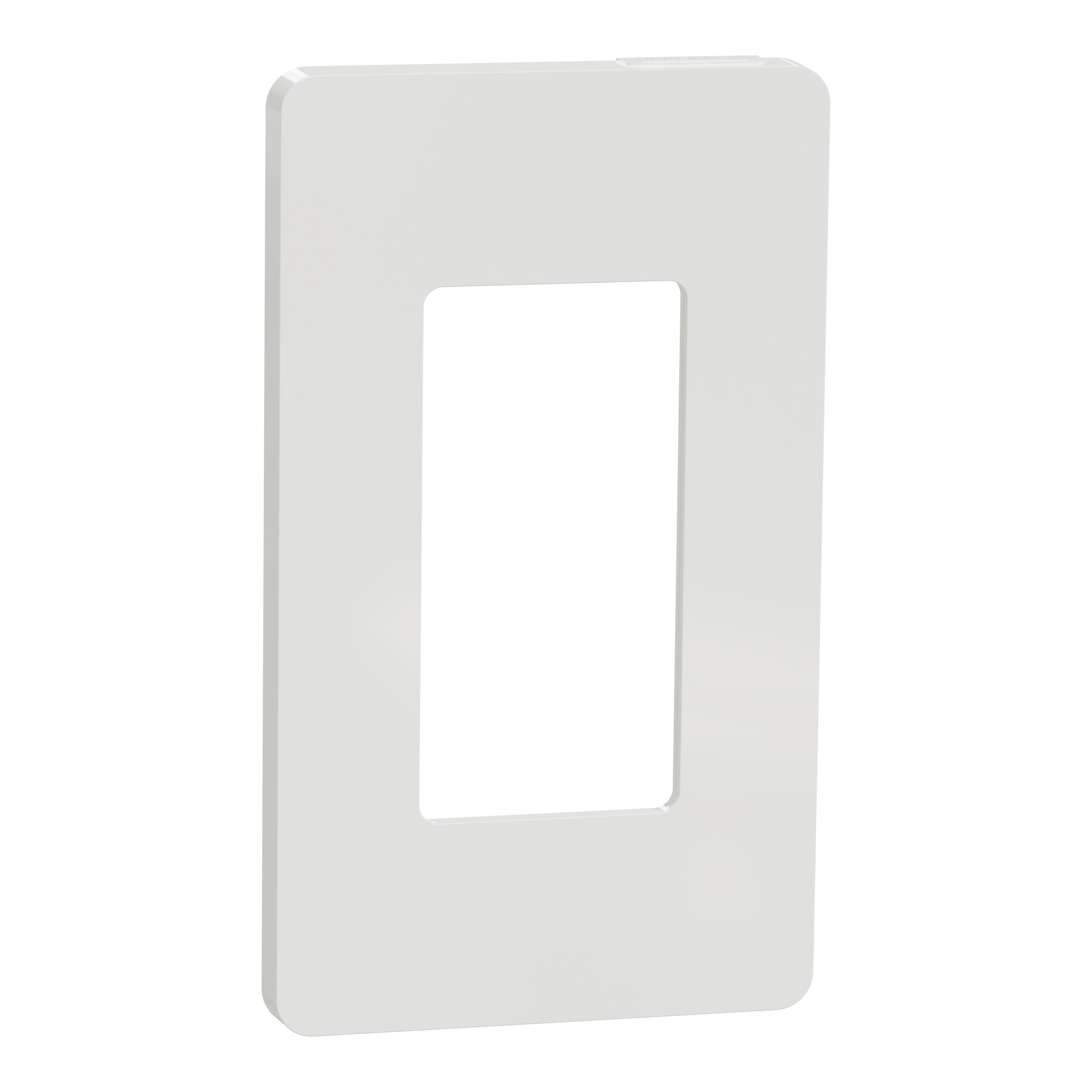 Cover frame, X Series, 1 gang, screwless, white, matte finish