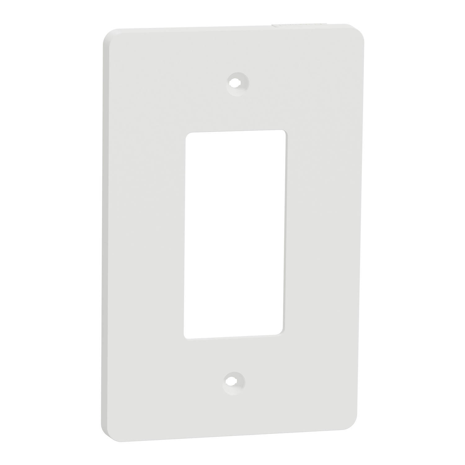 Cover frame, X Series, 1 gang, screw fixed, mid sized plus, white, matte finish