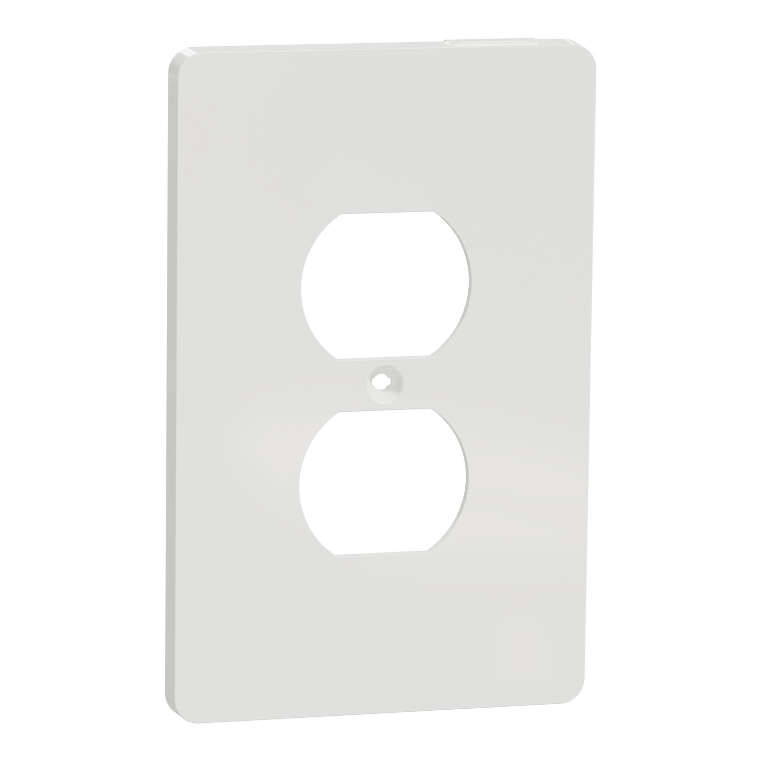 Cover frame, X Series, for duplex socket-outlet, 1 gang, screw fixed, mid sized plus, white, matte finish