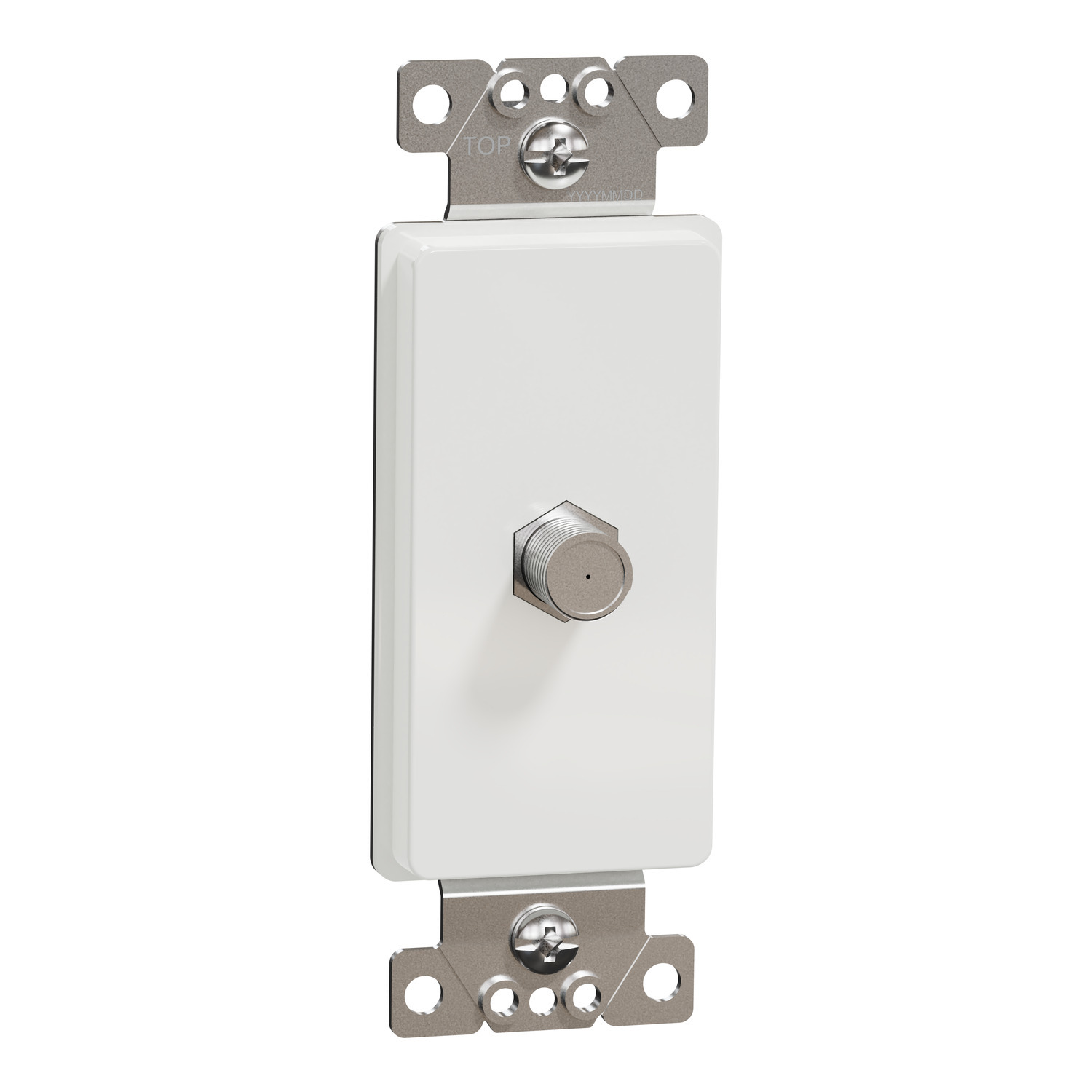 TV socket, X Series, CATV, F connector, 1 gang, white, matte finish