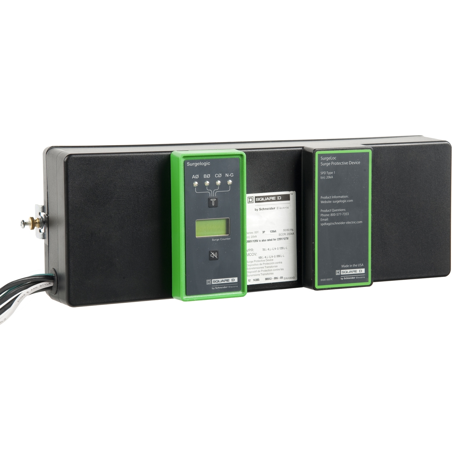 SPD, Surgelogic, 200kA, 208Y/120VAC, 3 phase, 4 wire, SPD type 1