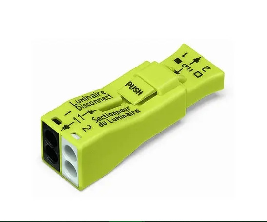 PUSHWIRE®  splicing connector For Luminaire Disconnect; 2-pole; yellowBag of 5000 pieces