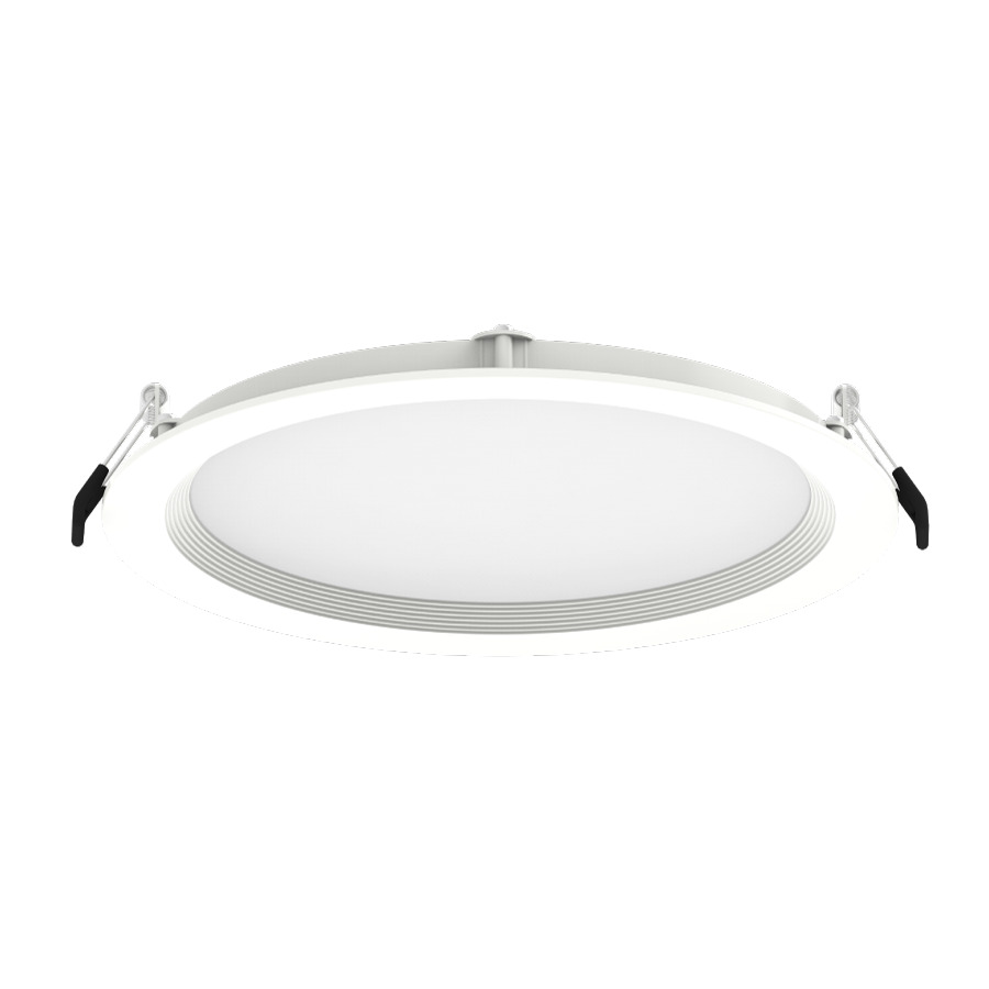 Recessed Downlights 1800 Lumens Wafer Edge-Lit 8W 8 Inches Round 90CRI Adjustable 2700/3500/4000/5000K 120V White Baffle