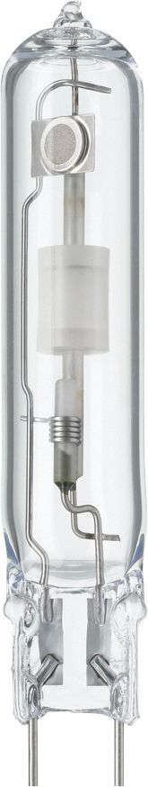 Simply irresistable. Superior light quality from start to finish Energy-efficient alternative to incandescent/halogen.;Improved lumen maintenance over standard metal halide.;Lamp to lamp color consistency over life. MasteColor CDM lamp gives a unique combination of unbeatable light quality and consistent performance over lifetime while keeping running costs low. The Philips MasterColor Tubular Single-Ended T4 lamp is a compact, energy efficient, ceramic metal halide lamp that provides crisp, sparkling light. 90 CRI (color rendering index);High lamp efficacy (up to 104LPW);Vertical position 60 (39W);Universal operating position (70W);Dimensions, base and light center length are same as MasterColor.;Features FadeBlockan integrated UV blocking medium for reduced fading of fabrics and paintings.;39W and 70 Watt versions. Ideal for retail display lighting, and accent lighting.