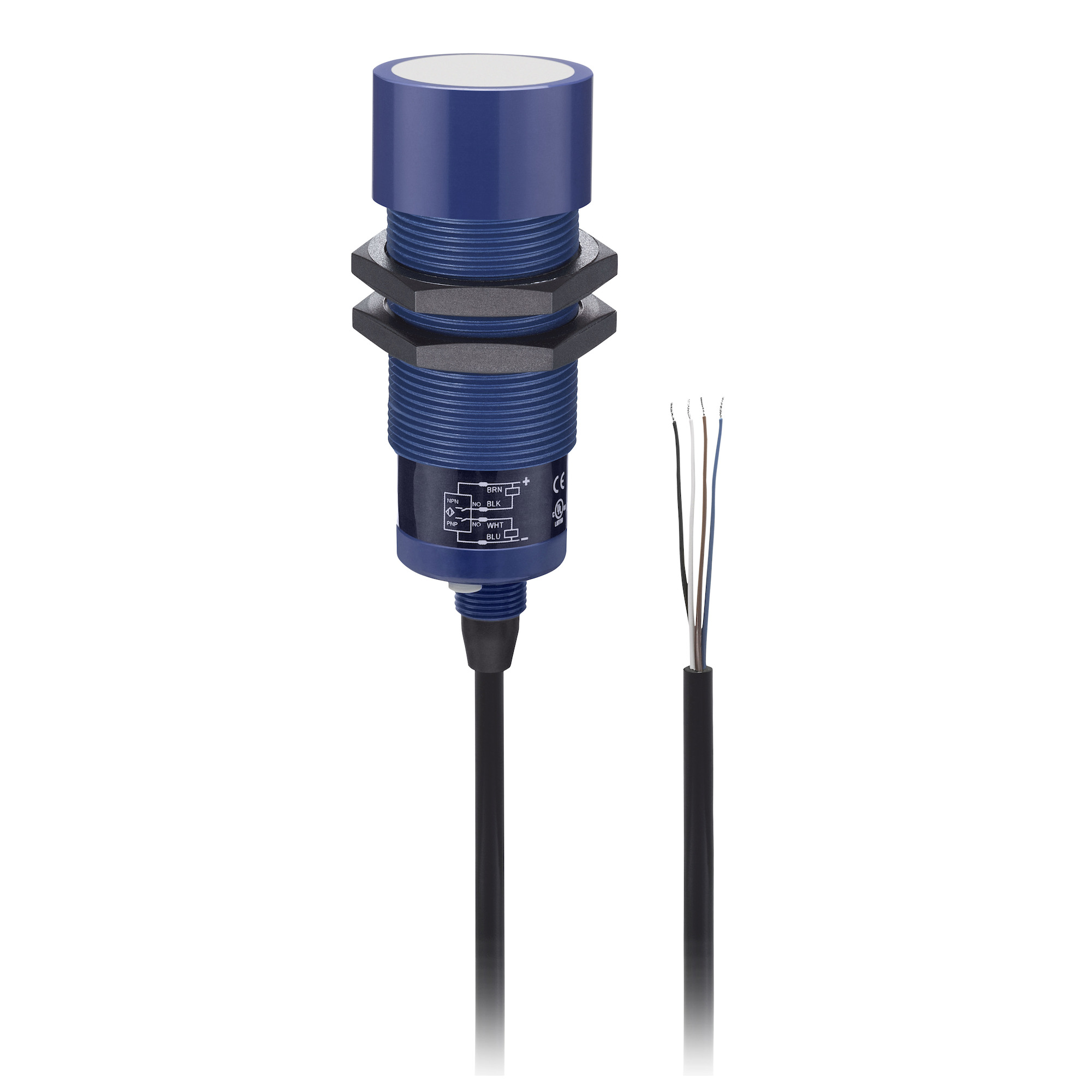 Hyde Park, ultrasonic sensor cylindrical M30, Sn2m, 4...20 mA, cable L3m