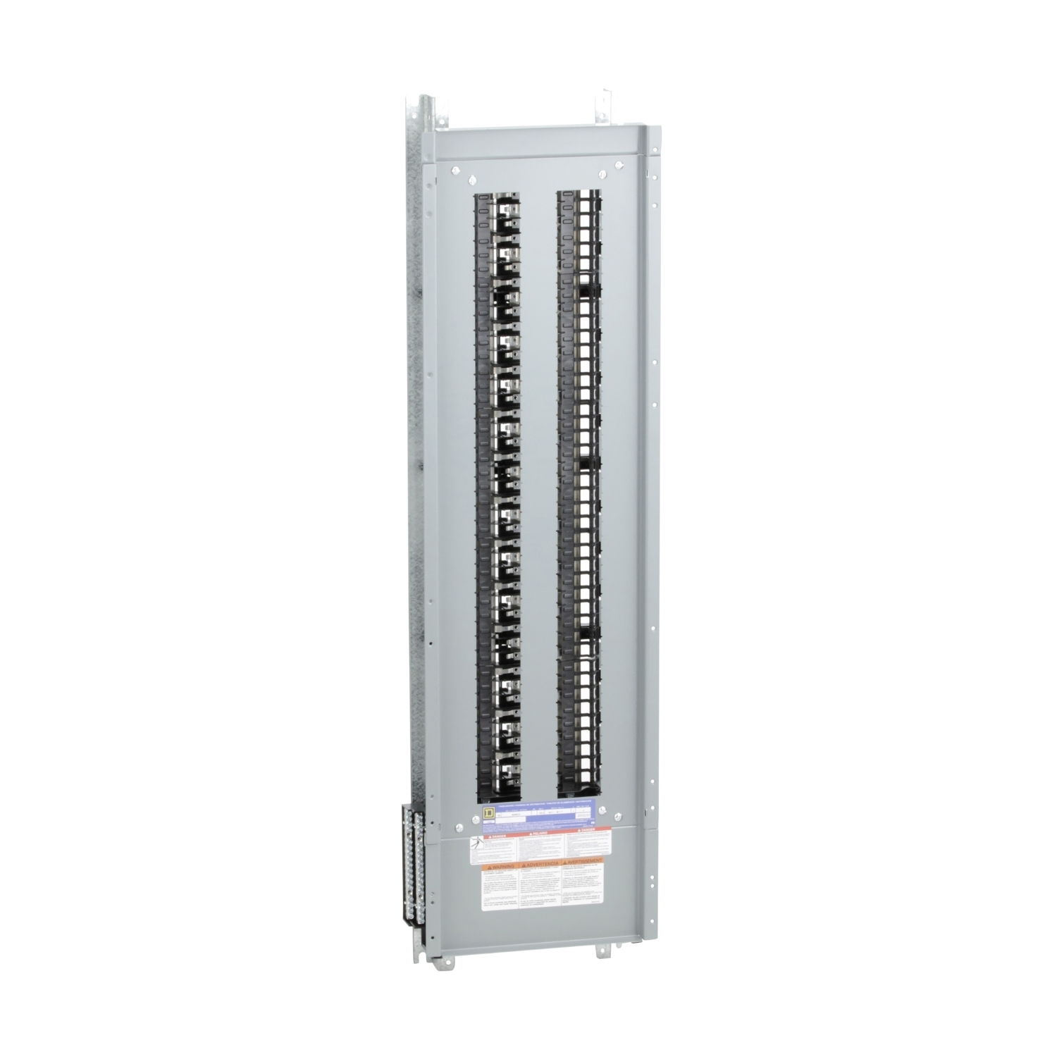 Panelboard interior, NQ, main lugs, 225A, Cu bus, 84 pole spaces, 3 phase, 4 wire, 240VAC, 48VDC