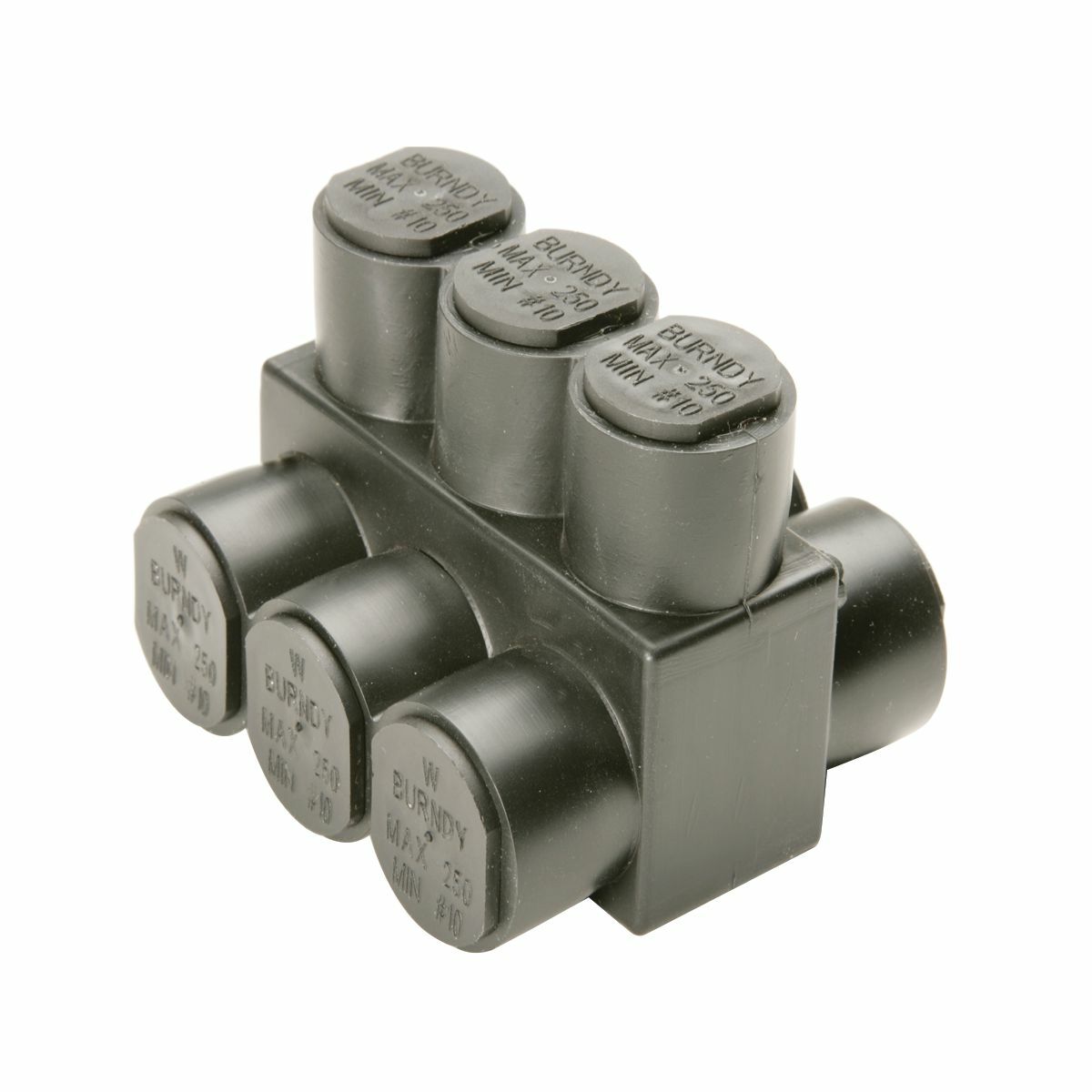 UV Black Covered Distribution Connectors, #14-2/0, 2.19 in L, 1.31 in W.