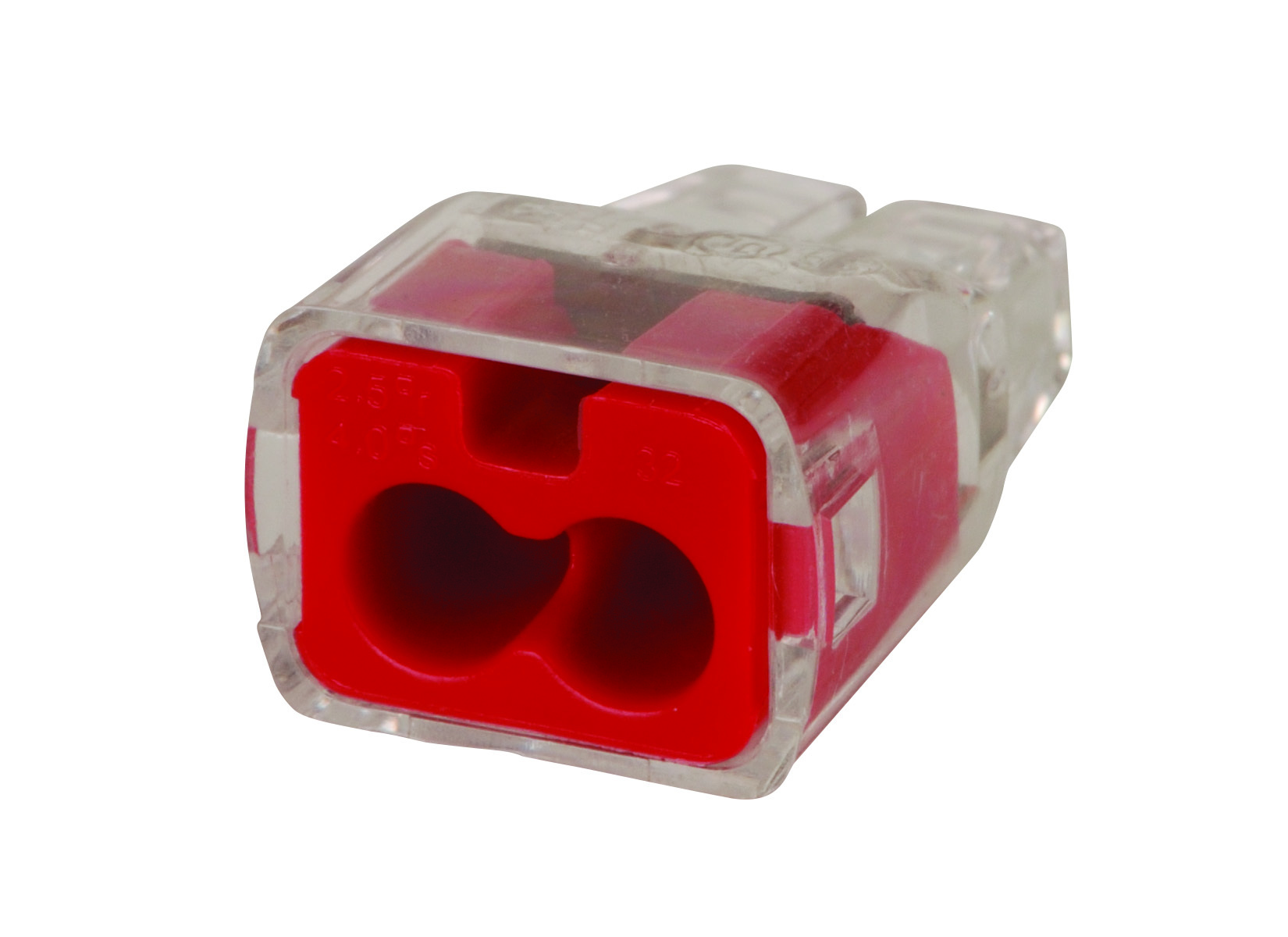 IDEAL, Wire Connector, In-Sure, Push-In, Size: 0.780 IN Length X 0.520 IN Width X 0.380 IN Height, Connection: 2 Ports, Wire Size: #12 AWG - #20 AWG Solid, #12 AWG - #16 AWG (19 Strand Or Less) #18 AWG (7 Strand) Stranded, #14 AWG - #18 AWG (19 Strand Or Less) Stranded (Tin Bonded), Color: Red, Voltage Rating: 600 V Maximum Building Wire, 1000 V Maximum Signs And Lighting Fixtures, Temperature Rating: 105 DEG C Shell Rated, Wire Type: Solid, Stranded, Stranded (Tin Bonded), Model: 32