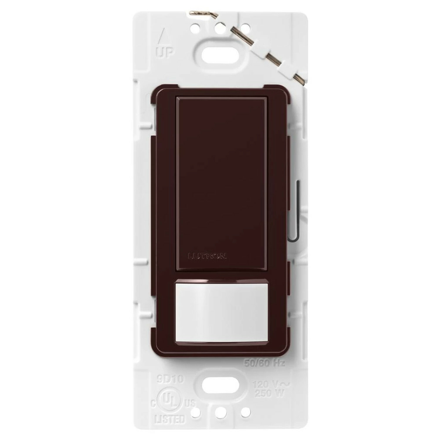 Lutron Maestro Motion Sensor Switch, No Neutral Required, 150W LED, Single Pole, Brown