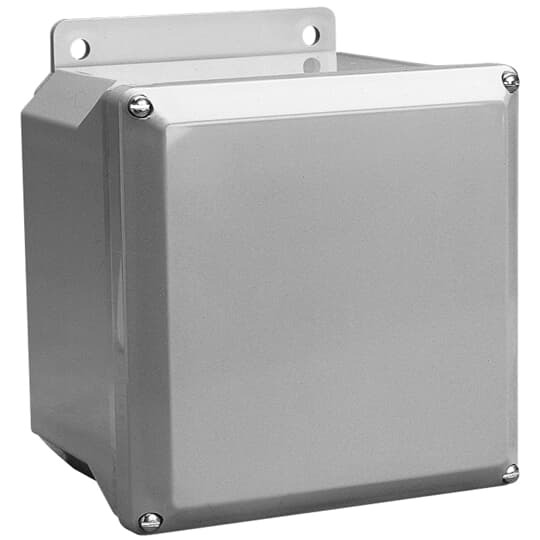 Circuit Safe Polycarbonate NEMA Enclosure Assembly with screw-on opaque cover, 6 Inches x 6 Inches x 4 Inches