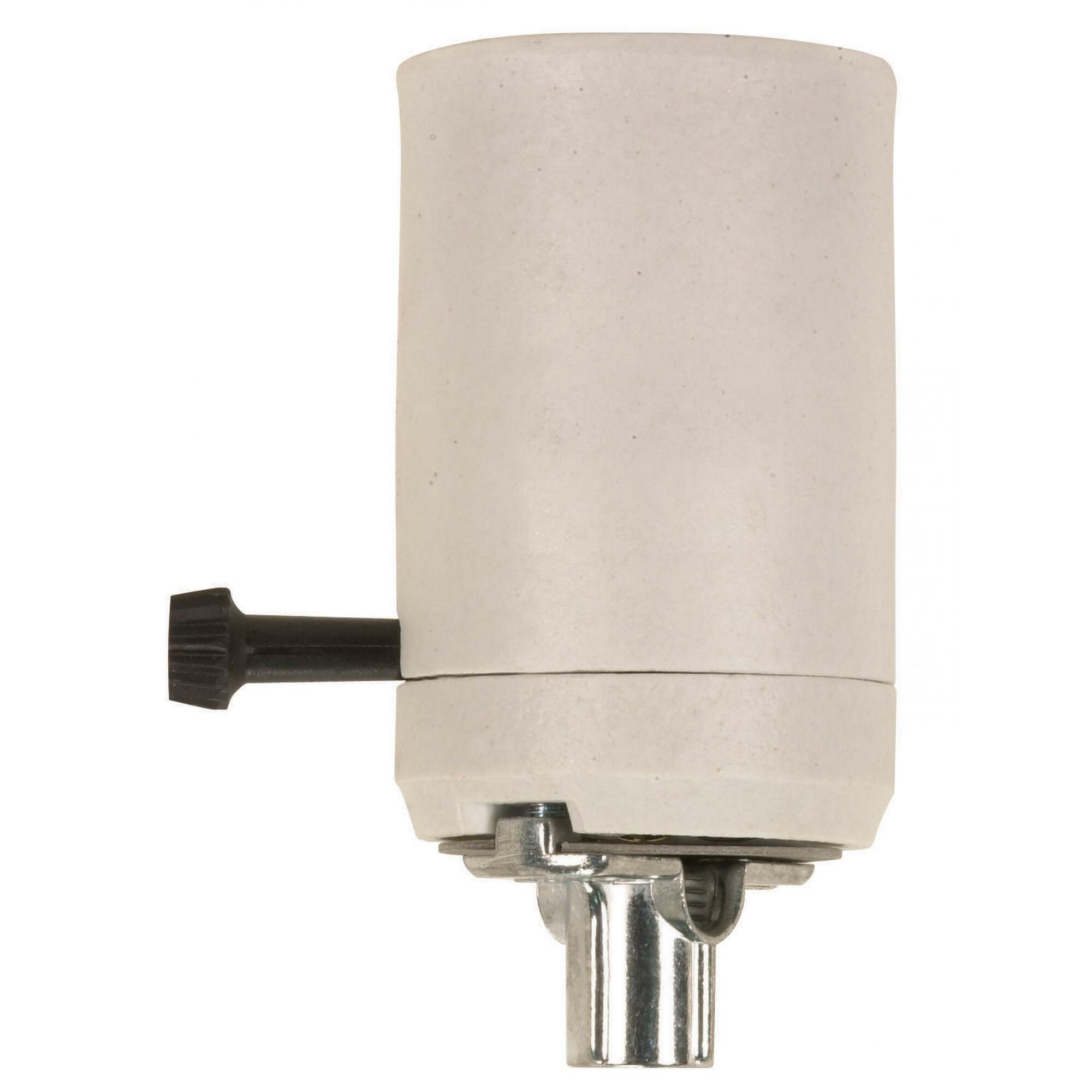 Porcelain 3-Way Turn Knob Mogul Socket With Hickey - Unglazed - 750W - 250V