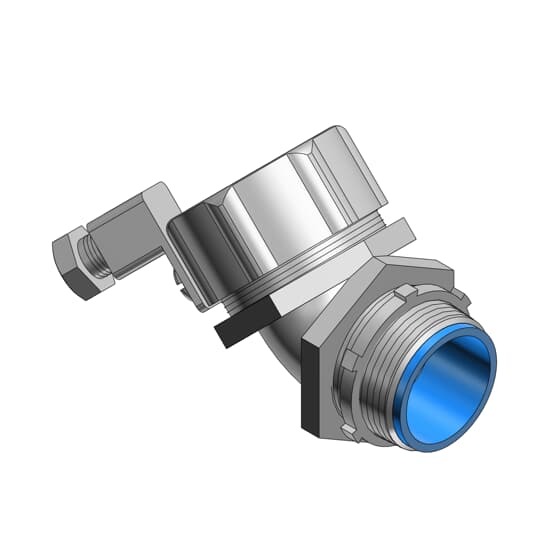 1 Inch 45 Degree Malleable Iron External Bonding Liquidtight Insulated Connector