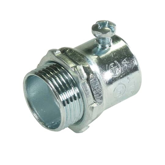 Set Screw Connector, Concrete Tight, Conduit Size 1 Inch, Length 1.888 Inches, Material Zinc Plated Steel, For use with EMT Conduit