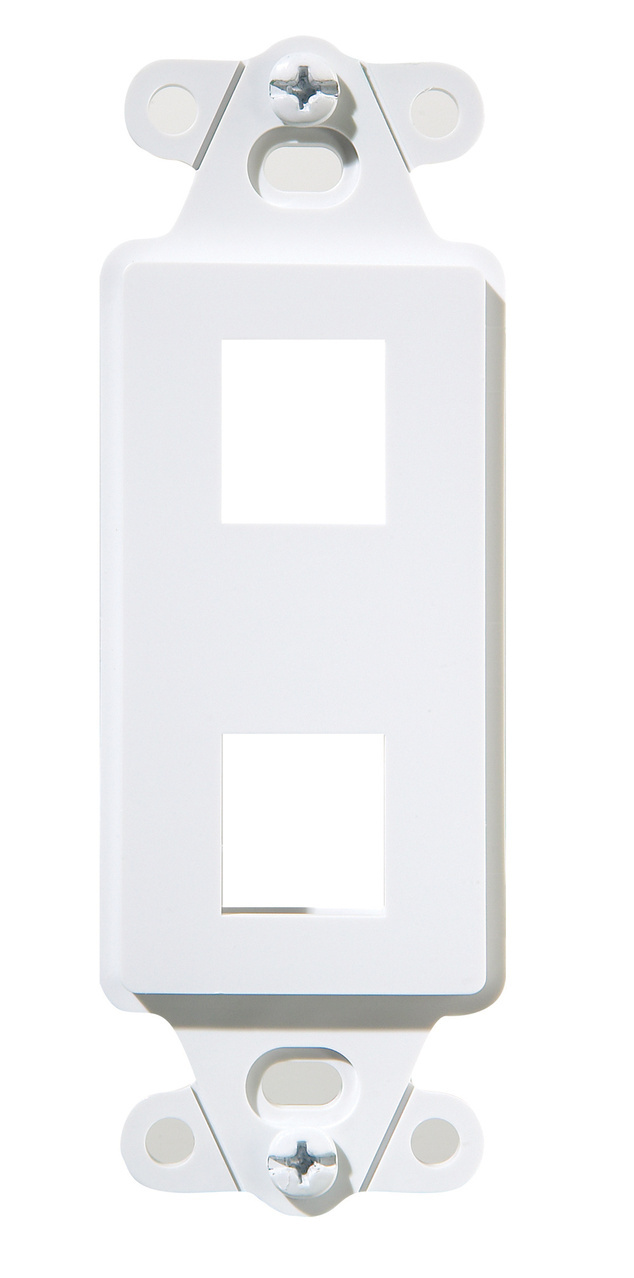 2-Port Decorator Outlet Strap, White
