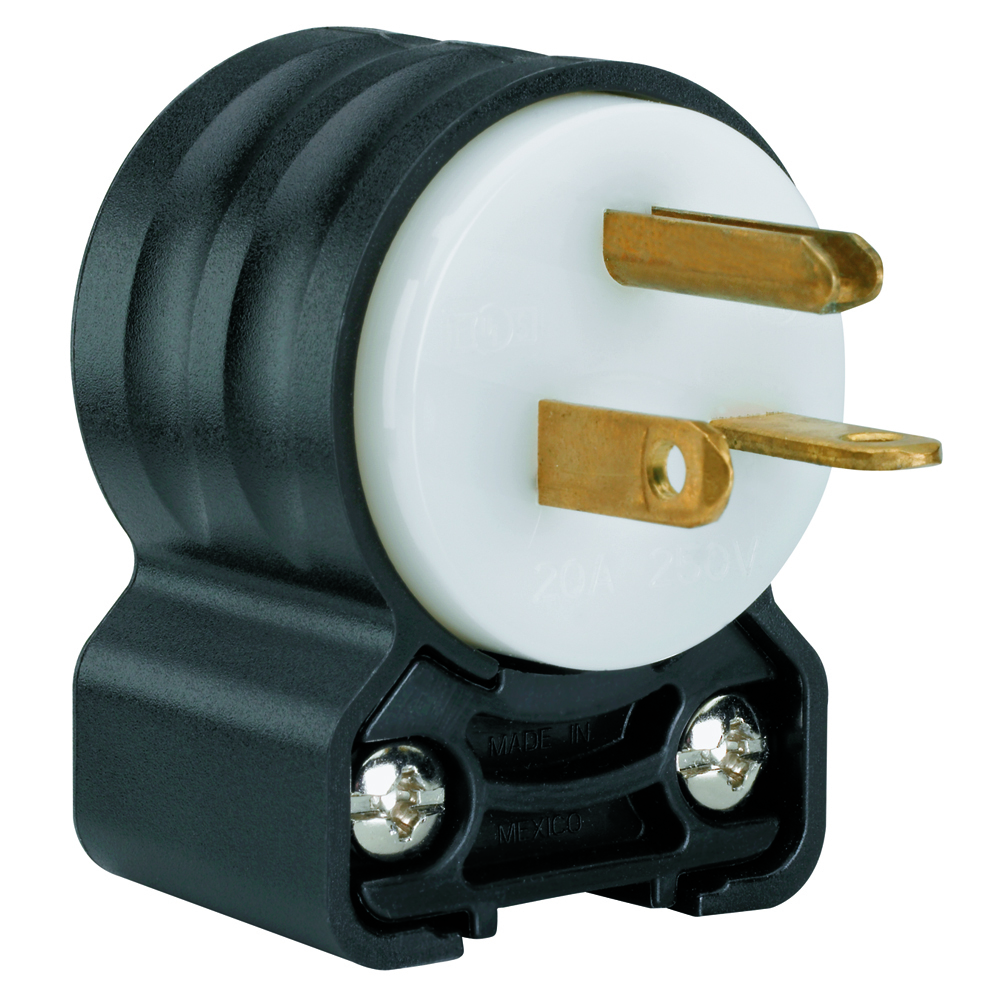 Straight Blade Plug 2pole 3wire 20amp 250volt Angle