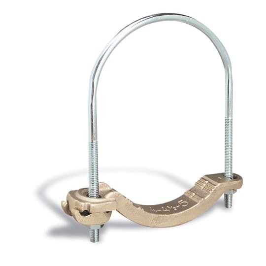 Waterpipe Ground Clamp for Wire Range 4 - 4/0, Water Pipe Size 10 , Bronze Saddle with Bronze U-Bolt