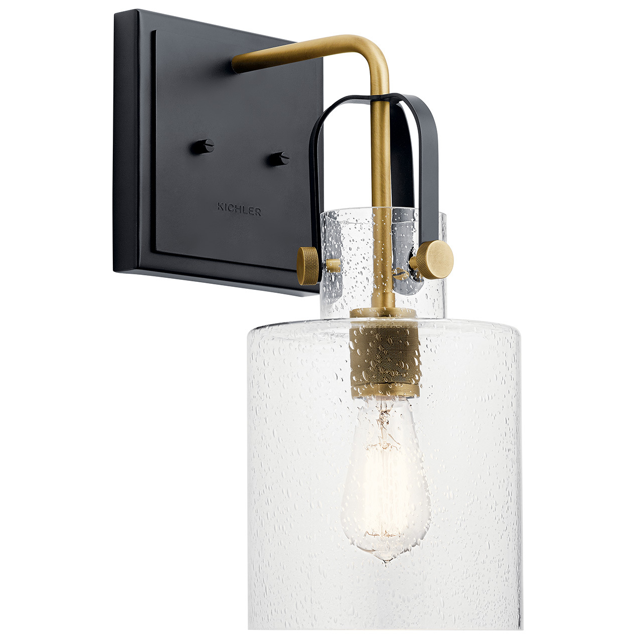 Generously sized choices make Kitner a standout collection in kitchens, baths, living spaces  anywhere you want to add an updated industrial feel to a room. The mixed finishes on the arms, sockets and subtle details contrast beautifully with the clear glass shades.