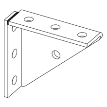 Eaton B-Line series shelf angle and brackets, 5.37" H x 5.81" L x 1.87" W, Steel, DURA GREEN