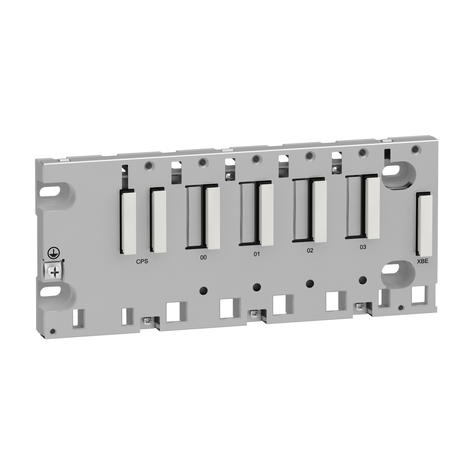 Backplane, Modicon X80 automation platform, 4 slots, panel, plate or DIN rail mounting