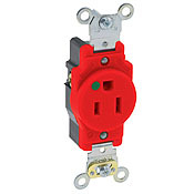 15 Amp, 125 Volt, Extra Heavy Duty Hospital Grade, Single Receptacle, Straight Blade, Self Grounding, Ivory
