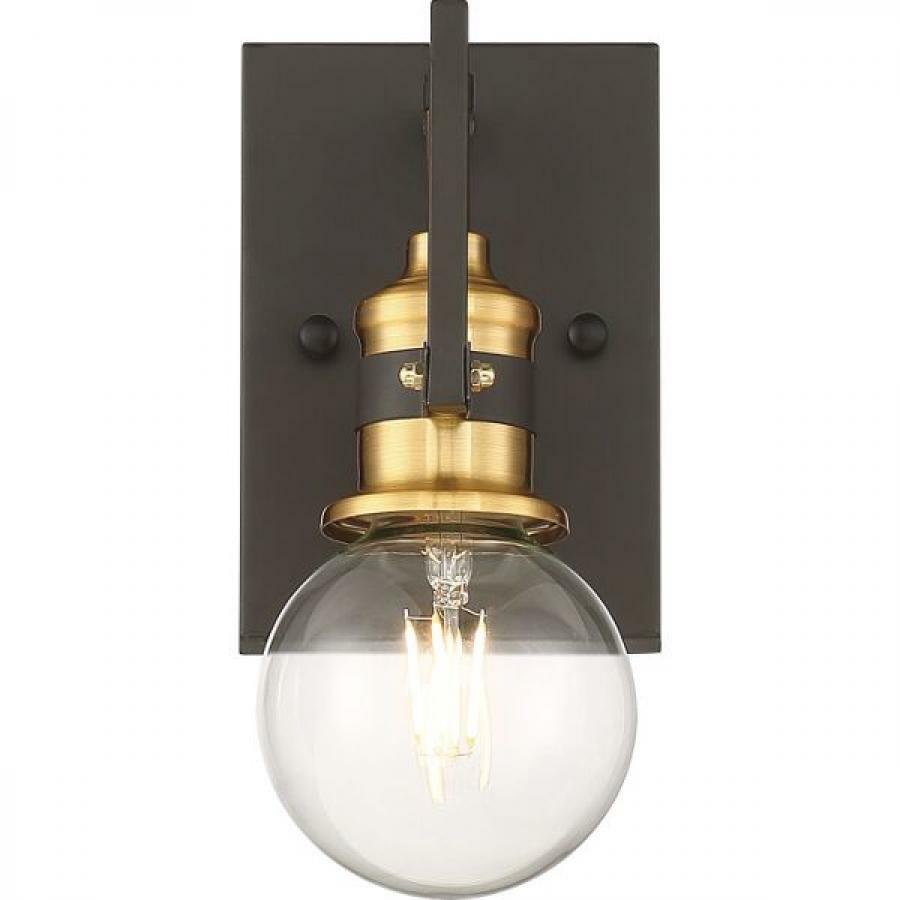 Intention - 1 Light - Vanity - Warm Brass and Black Finish