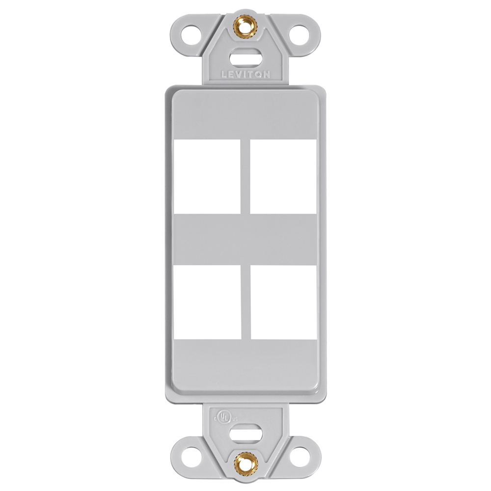 QuickPort Decora Insert, 4-Port, Grey