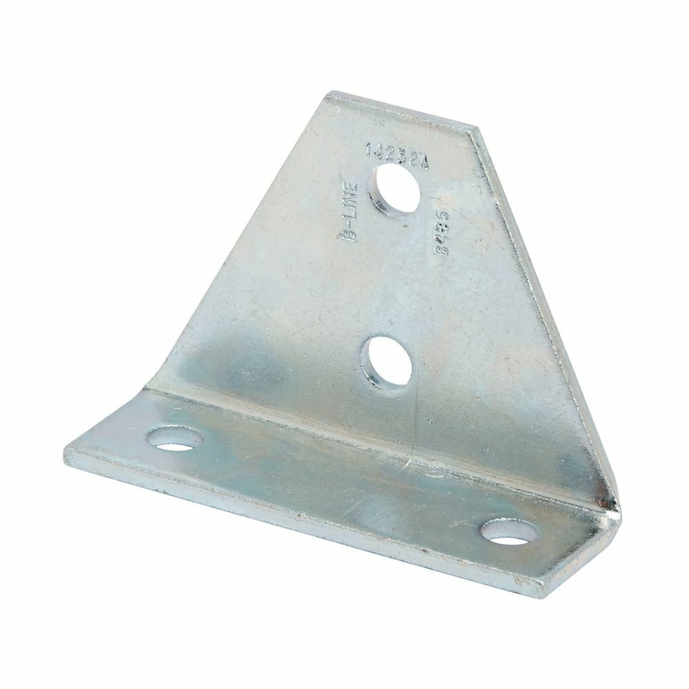 Eaton B-Line series shelf angle and brackets, 5.37" H x 1.87" L x 3.93" W, Steel, Electro-plated