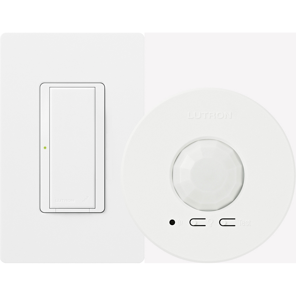 Energi TriPak package, Includes: 1 Maestro Wireless 8A no neutral switch, 1 Claro 1-gang faceplate, 1 Radio Powr Savr wireless CLNG mount occupancy/vacancy sensor. Vive enabled