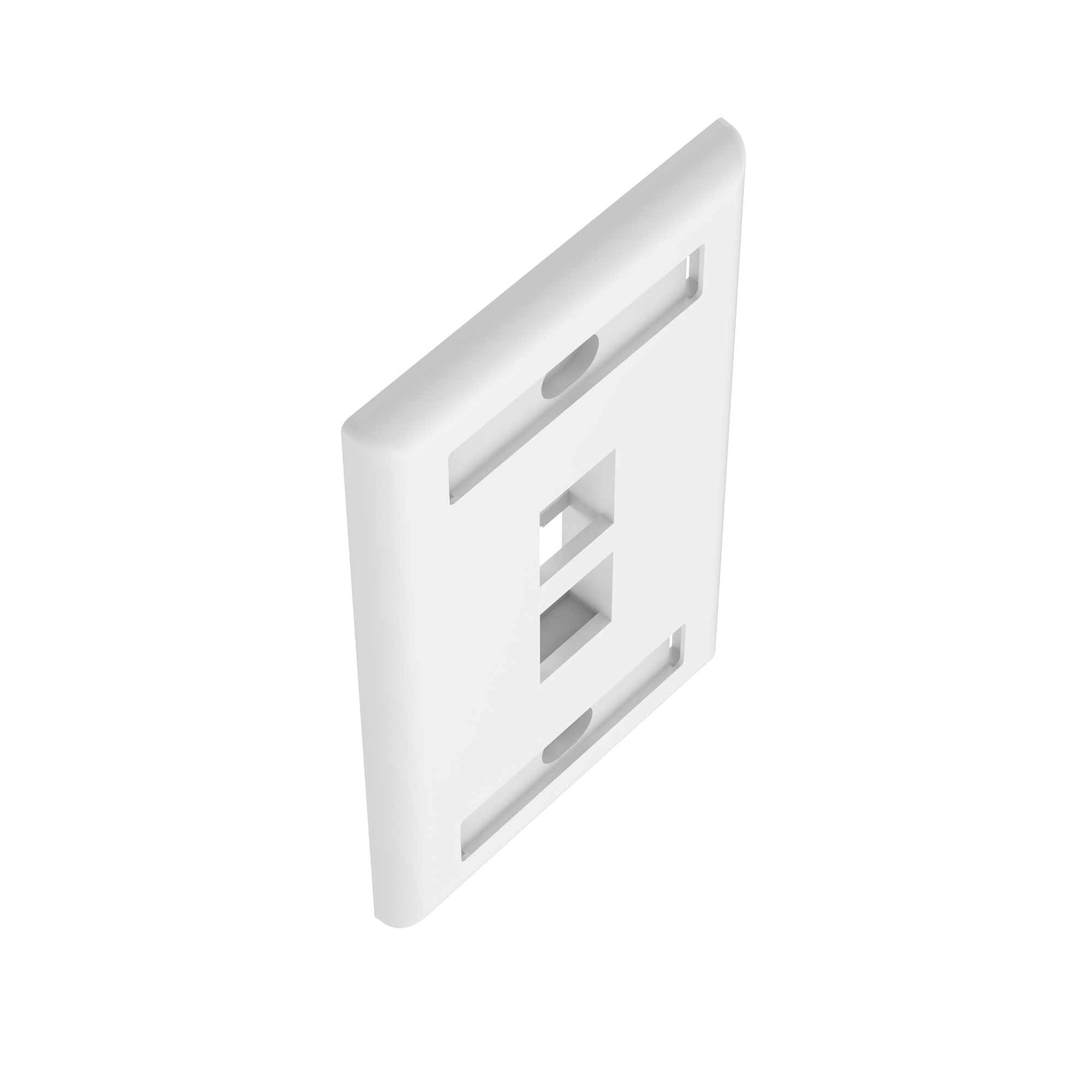 NK 2-port, single gang, flush mount face