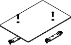 Double Blanking Plate; 9-3/16 Inch Length x 6-1/6 Inch Width, Brass Or Aluminum