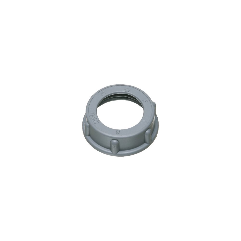 1-1/4" Plastic insulated bushing with a temperature rating of 105 degrees celcius.