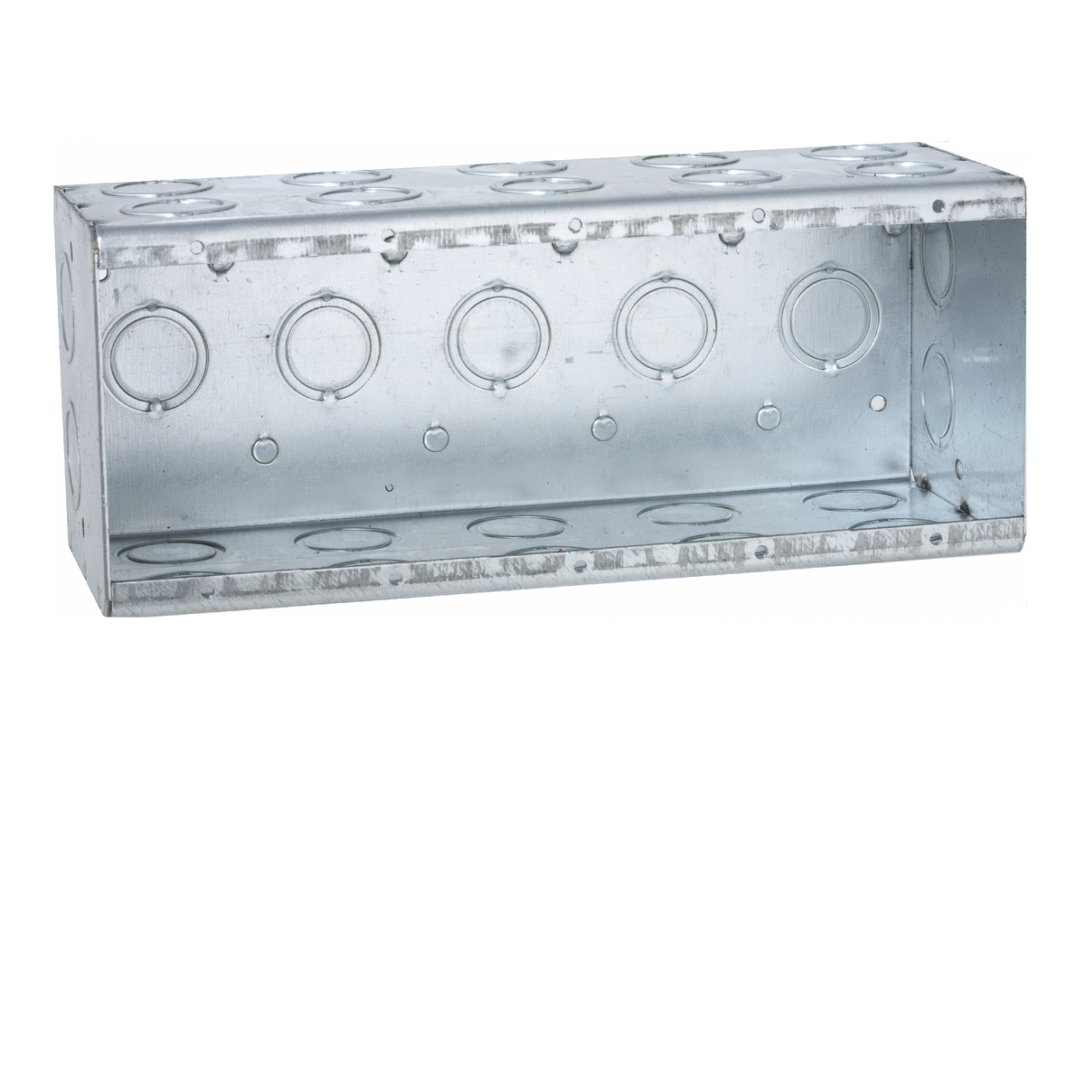 Masonry Bx., 3-1/2 In. Dp. Nongangable w/Conduit KO's, 5-Gang, 9-7/32In.Wide