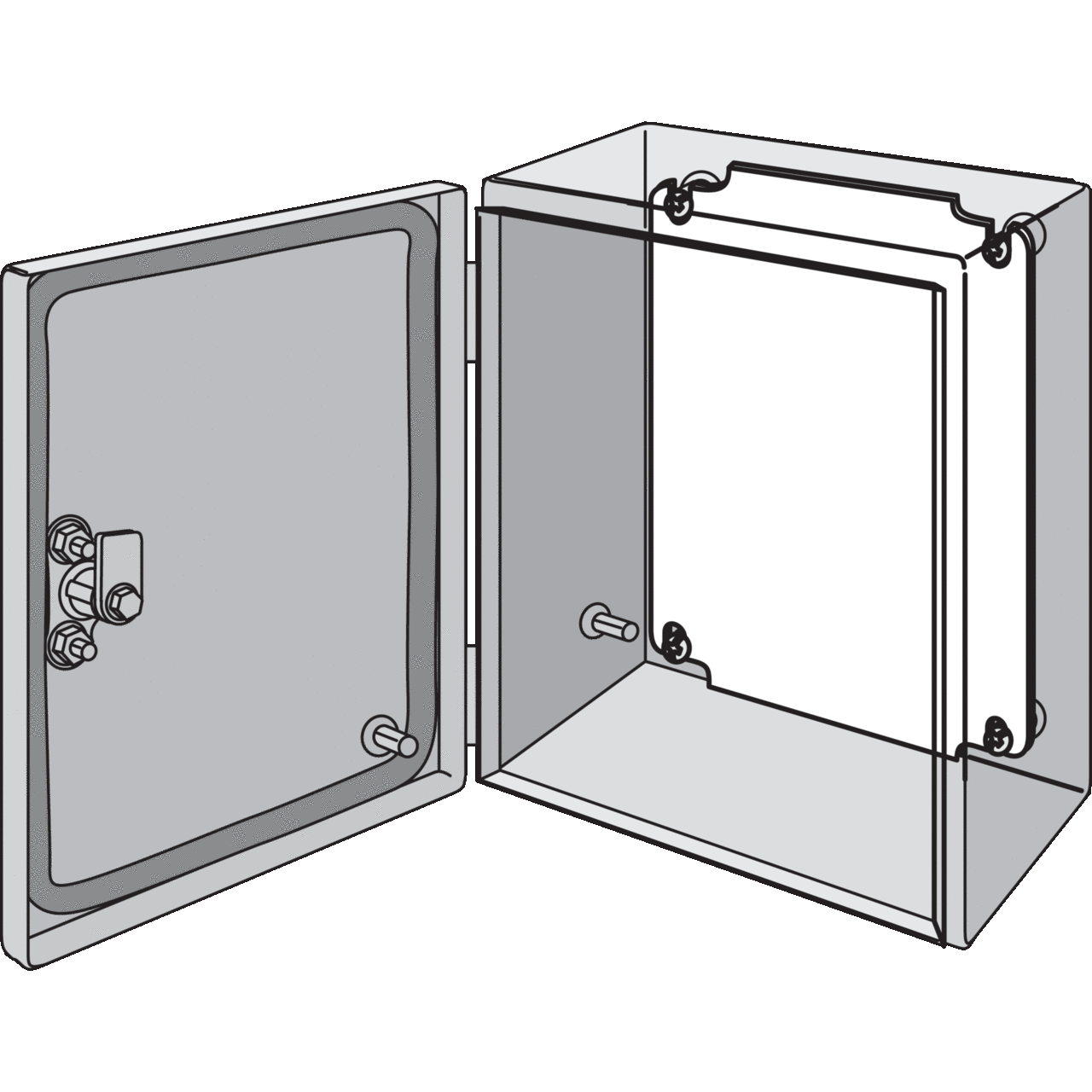 Panel for InLine and GL66 Enclosures, fits 350x300mm, White, Mild Steel