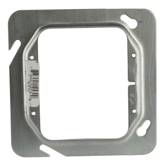 Two Gang Device Cover, 6.3 Cubic Inches, 4-11/16 Inch x 1/2 Inch Raised, Pre-Galvanized Steel