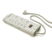 120 Volt/15 Amp, Office Grade Surge Strip, ABS Plastic Enclosure, 6-Ft, 5-15P plug