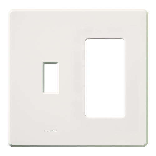 Fassada, Gloss, Combination Traditional/Designer wallplate in white