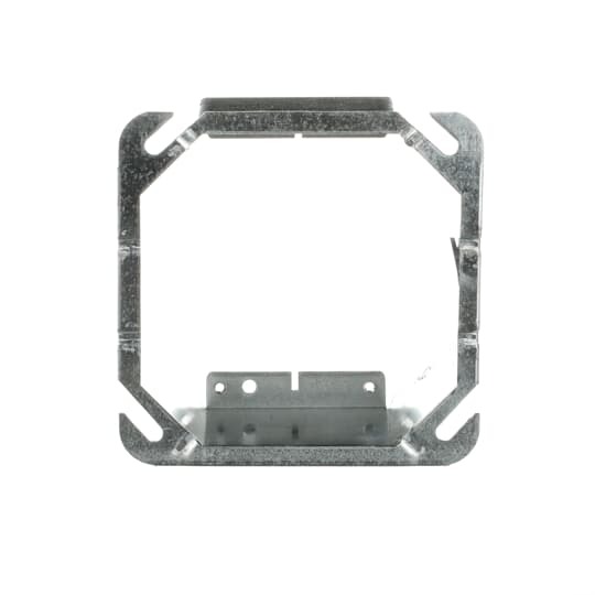 Two Gang Square-Cut Tile Wall Cover, 25.5 Cubic Inches, 4 Inch Square x 2 Inch Raised, Pre-Galvanized Steel, Square Corners Facilitate Tile Installation