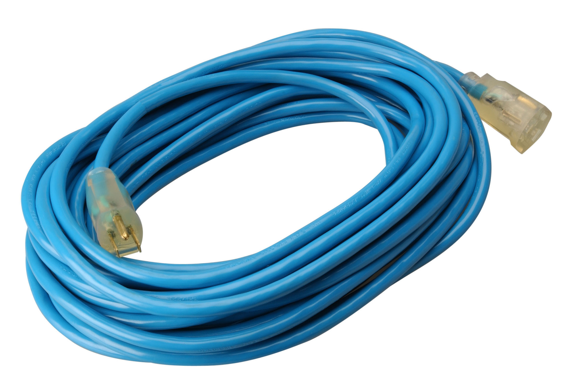 LOW TEMP BLUE EXTENSION CORD W/LIGHTED END