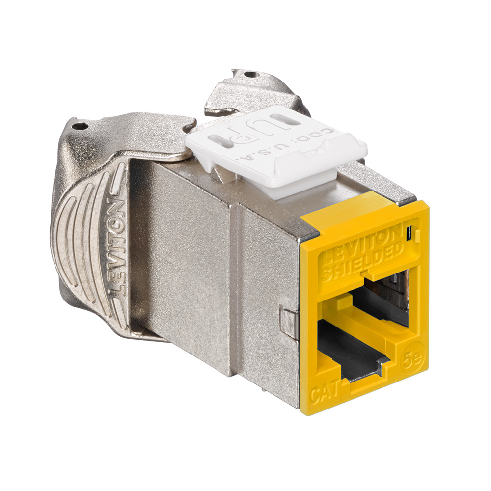 Atlas-X1 Cat 5e Shielded QuickPort Connector, Yellow