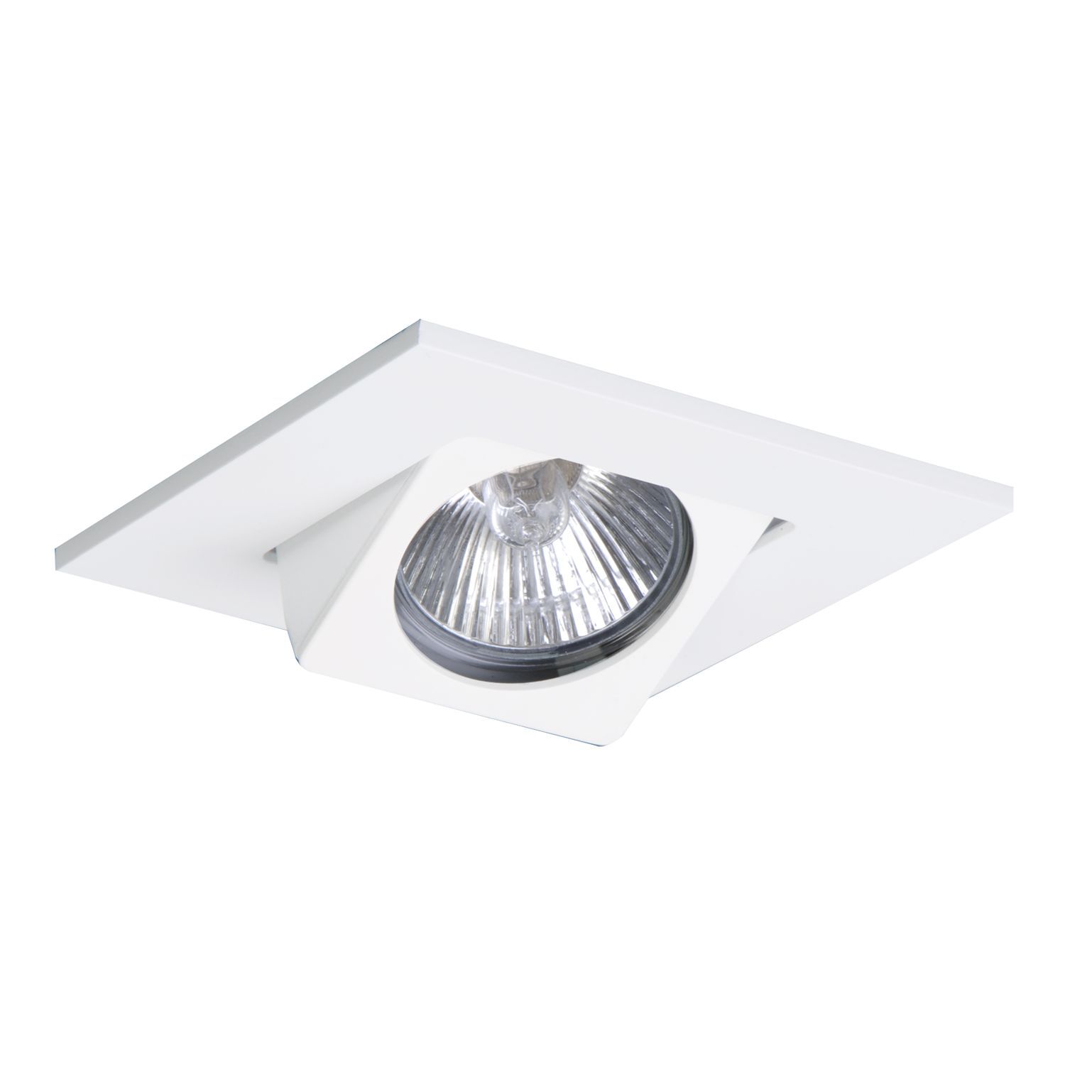 3" Trim Adjustable 15 Degree Square Gimbal Trim, White