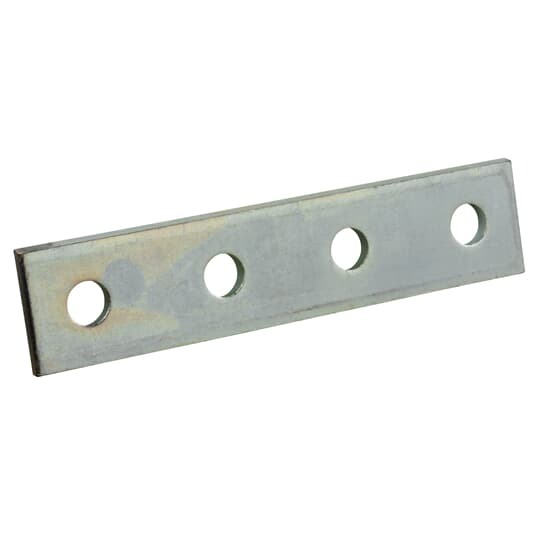 Plate, Four Hole Splice, Length 7-1/4 Inch, Width 1-5/8 Inch, Hole Diameter 9/16 Inch, Stainless Steel